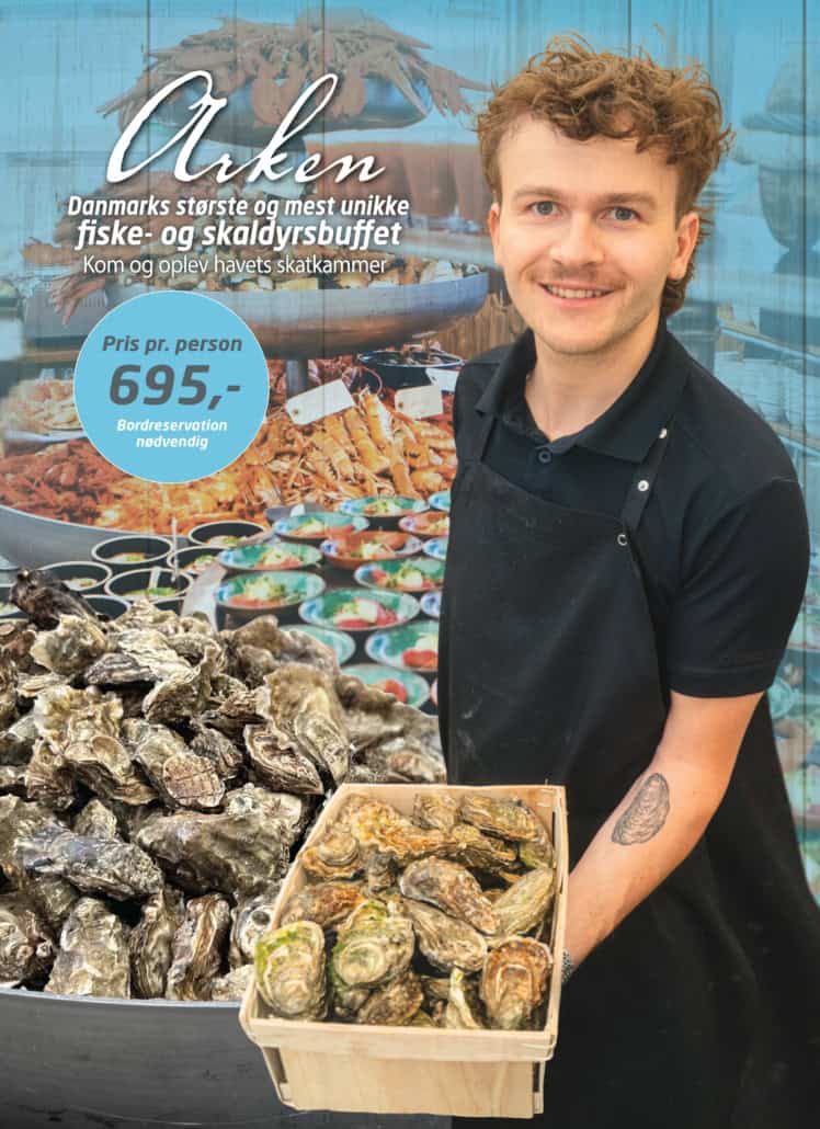 skaldyrsbuffet på Restaurant Arken i Køge