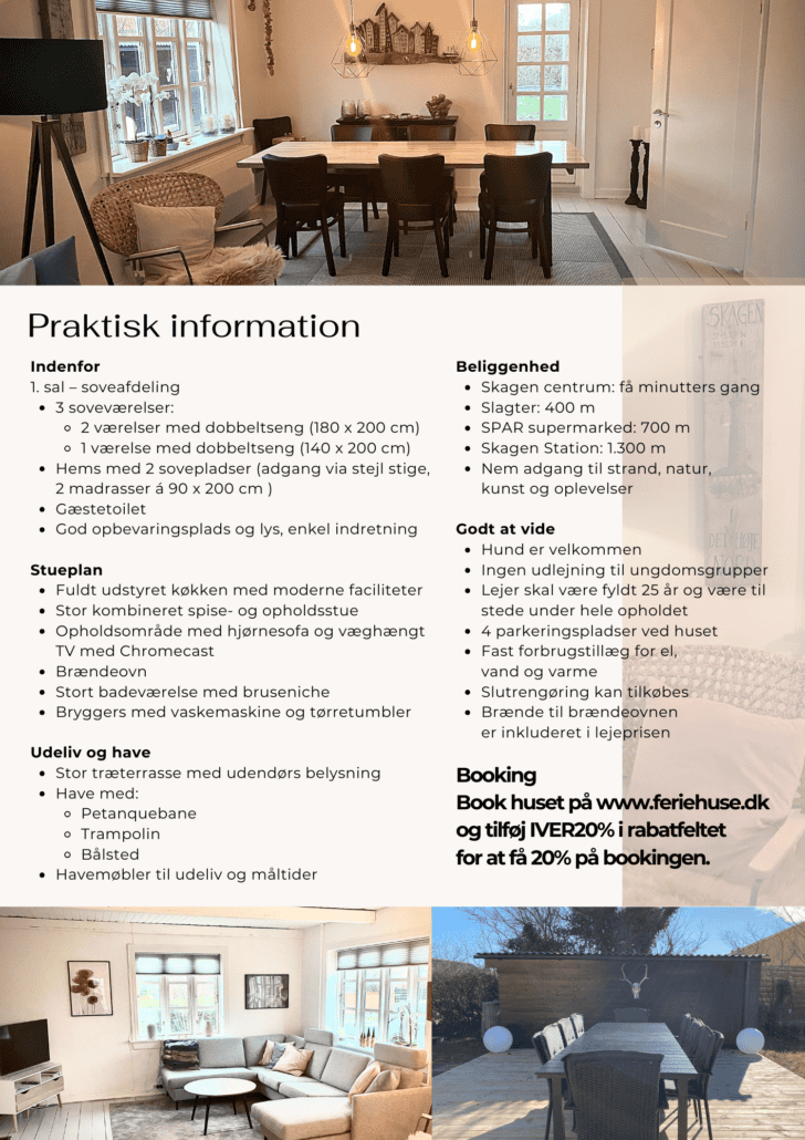 Book sommerhus i Skagen med 20% rabat